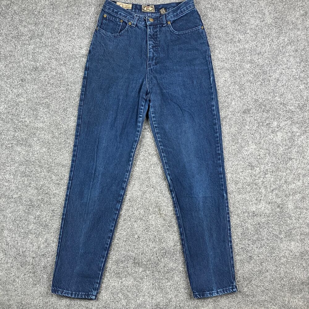 EXP Jeans Womens Size 9 High Waist Tapered‎ Blue Denim Vintage 90s Mom